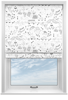 Wild West, Mono - Twist&Fit Roman Blind